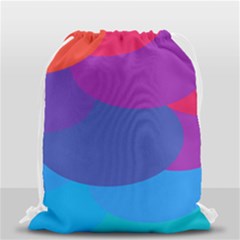 Circles Colorful Balloon Circle Purple Blue Red Orange Drawstring Bag (small) by Mariart