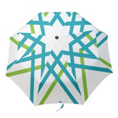 Symbol X Blue Green Sign Folding Umbrellas by Mariart