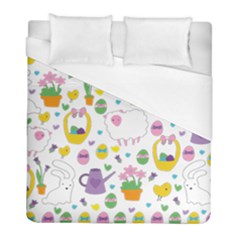 Cute Easter Pattern Duvet Cover (full/ Double Size) by Valentinaart
