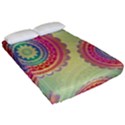 Abstract Geometric Wheels Pattern Fitted Sheet (Queen Size) View2