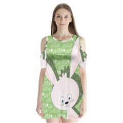 Easter Bunny  Shoulder Cutout Velvet  One Piece by Valentinaart