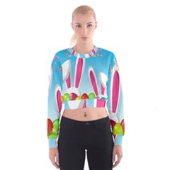 Easter Bunny  Cropped Sweatshirt by Valentinaart