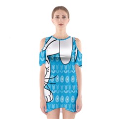 Easter Bunny  Shoulder Cutout One Piece by Valentinaart