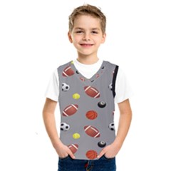 Balltiled Grey Ball Tennis Football Basketball Billiards Kids  Sportswear by Mariart