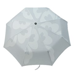 Hibiscus Sakura Glacier Gray Folding Umbrellas by Mariart