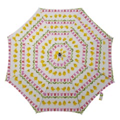 Easter - Chick And Tulips Hook Handle Umbrellas (large) by Valentinaart
