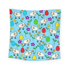 Easter Lamb Square Tapestry (small) by Valentinaart