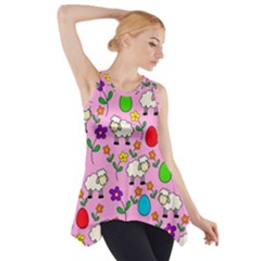 Easter Lamb Side Drop Tank Tunic by Valentinaart
