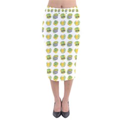 St Patrick S Day Background Symbols Velvet Midi Pencil Skirt by Nexatart