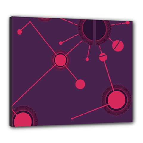 Abstract Lines Radiate Planets Web Canvas 24  X 20  by Nexatart