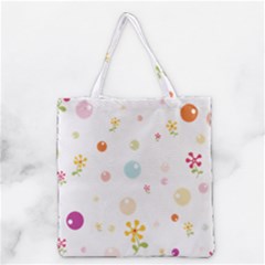 Flower Floral Star Balloon Bubble Grocery Tote Bag by Mariart