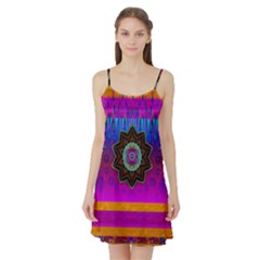 Air And Stars Global With Some Guitars Pop Art Satin Night Slip by pepitasart