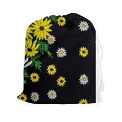 Floral Rhapsody Pt 3 Drawstring Pouches (xxl) by dawnsiegler