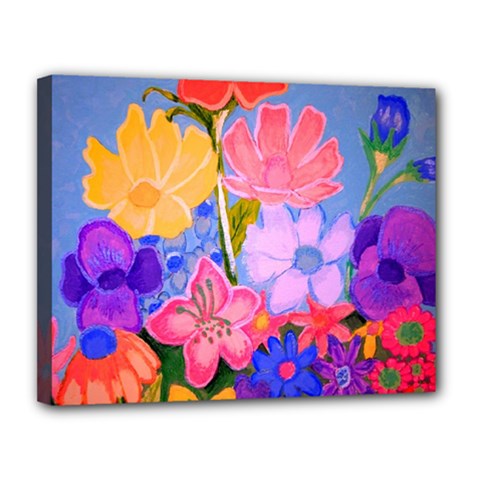 Spring Pastels Canvas 14  X 11  by dawnsiegler