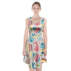 Easter Rabbit Bunny Rainbow Racerback Midi Dress by Mariart