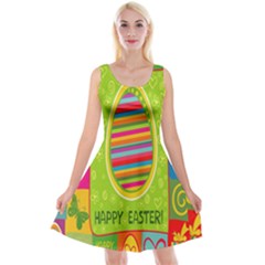 Happy Easter Butterfly Love Flower Floral Color Rainbow Reversible Velvet Sleeveless Dress by Mariart