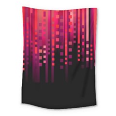 Line Vertical Plaid Light Black Red Purple Pink Sexy Medium Tapestry by Mariart