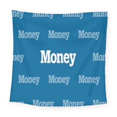 Money White Blue Color Square Tapestry (large) by Mariart
