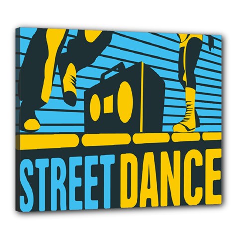 Street Dance R&b Music Canvas 24  X 20  by Mariart