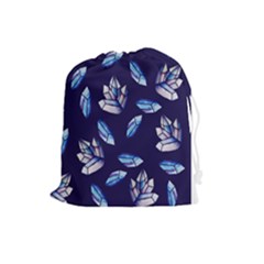 Mystic Crystals Witchy Vibes  Drawstring Pouches (large)  by BubbSnugg