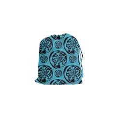Turquoise Pattern Drawstring Pouches (xs)  by linceazul