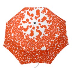 Red Spot Paint White Polka Folding Umbrellas by Mariart