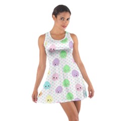 Egg Easter Smile Face Cute Babby Kids Dot Polka Rainbow Cotton Racerback Dress by Mariart