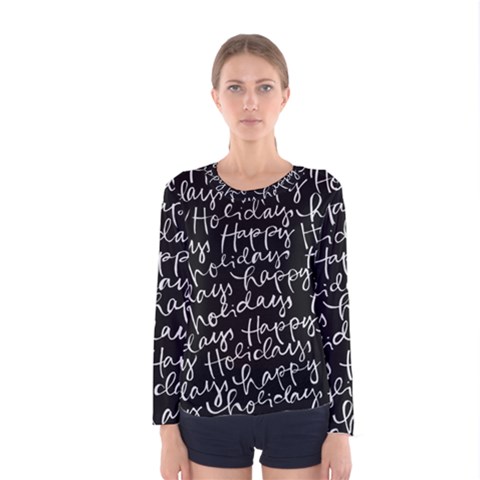 Happy Holidays Women s Long Sleeve Tee by Mariart
