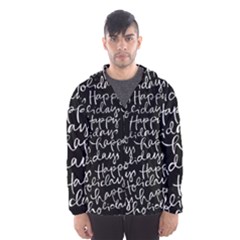 Happy Holidays Hooded Wind Breaker (men) by Mariart