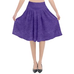 Purple Flared Midi Skirt by RedStyle