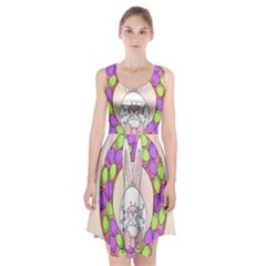 Make An Easter Egg Wreath Rabbit Face Cute Pink White Racerback Midi Dress by Mariart