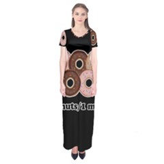 Five Donuts In One Minute  Short Sleeve Maxi Dress by Valentinaart