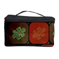Information Puzzle Cosmetic Storage Case by linceazul