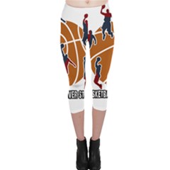 Basketball Never Stops Capri Leggings  by Valentinaart