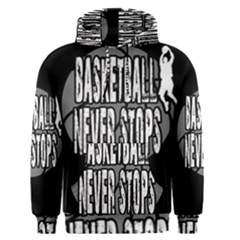 Basketball Never Stops Men s Pullover Hoodie by Valentinaart