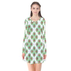 Floral Collage Pattern Flare Dress by dflcprintsclothing