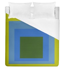 Plaid Green Blue Yellow Duvet Cover (queen Size) by Mariart