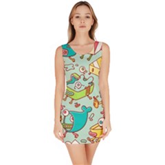 Summer Up Pattern Sleeveless Bodycon Dress by Nexatart