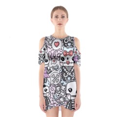 Kawaii Graffiti And Cute Doodles Shoulder Cutout One Piece by Nexatart