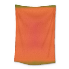 Scarlet Pimpernel Writing Orange Green Small Tapestry by Mariart