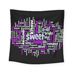 Writing Color Rainbow Sweer Love Square Tapestry (small) by Mariart
