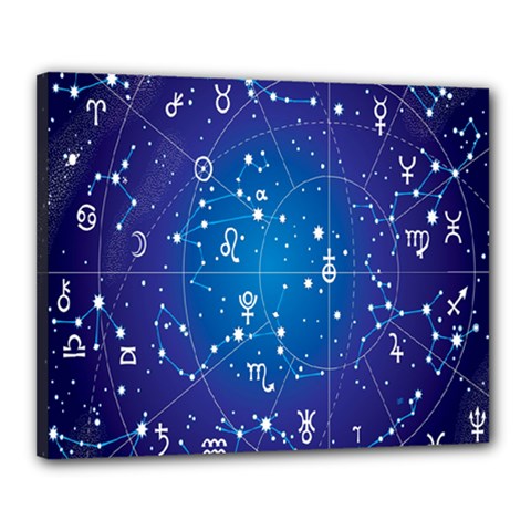 Astrology Illness Prediction Zodiac Star Canvas 20  X 16  by Mariart