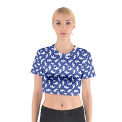 Birds Silhouette Pattern Cotton Crop Top by dflcprintsclothing