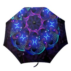 Sign Pisces Zodiac Folding Umbrellas by Mariart