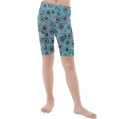 Abstract Aquatic Dream Kids  Mid Length Swim Shorts by Ivana