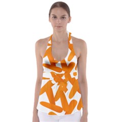 Carrot Vegetables Orange Babydoll Tankini Top by Mariart