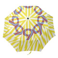 Number 9 Line Vertical Yellow Red Blue White Wae Chevron Folding Umbrellas by Mariart