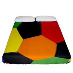 Team Soccer Coming Out Tease Ball Color Rainbow Sport Fitted Sheet (king Size) by Mariart