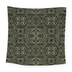 Golden Geo Tribal Pattern Square Tapestry (large) by dflcprints