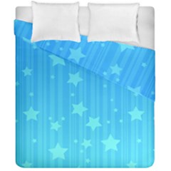 Star Blue Sky Space Line Vertical Light Duvet Cover Double Side (california King Size) by Mariart